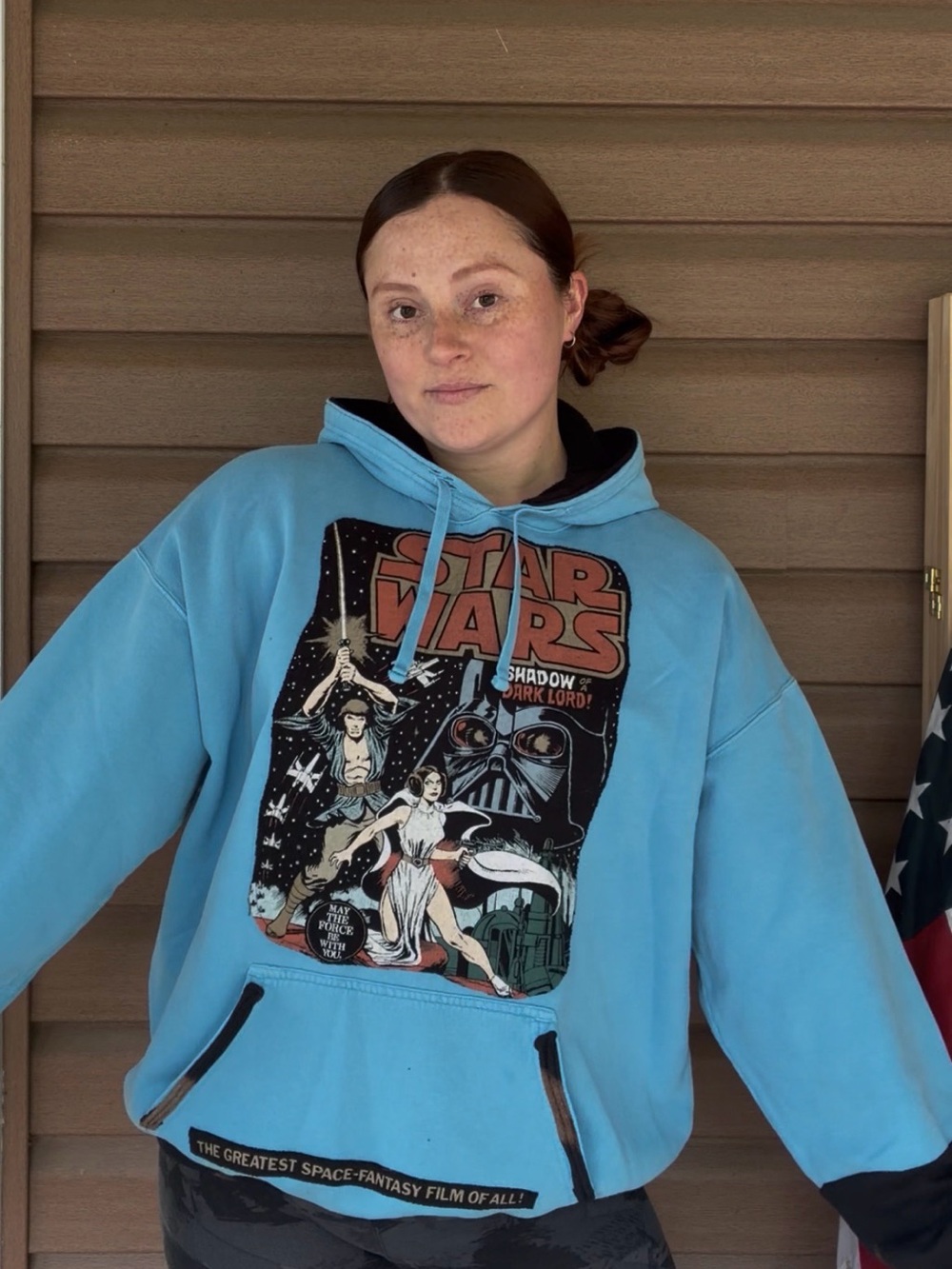 Unisex Star Wars Light Blue Graphic Hoodie